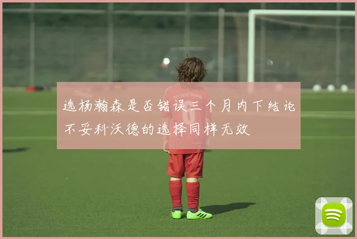 选杨瀚森是否错误三个月内下结论不妥科沃德的选择同样无效